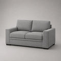 2-Sitzer-Sofa Holzrahmen Polyester Hellgrau 160 cm