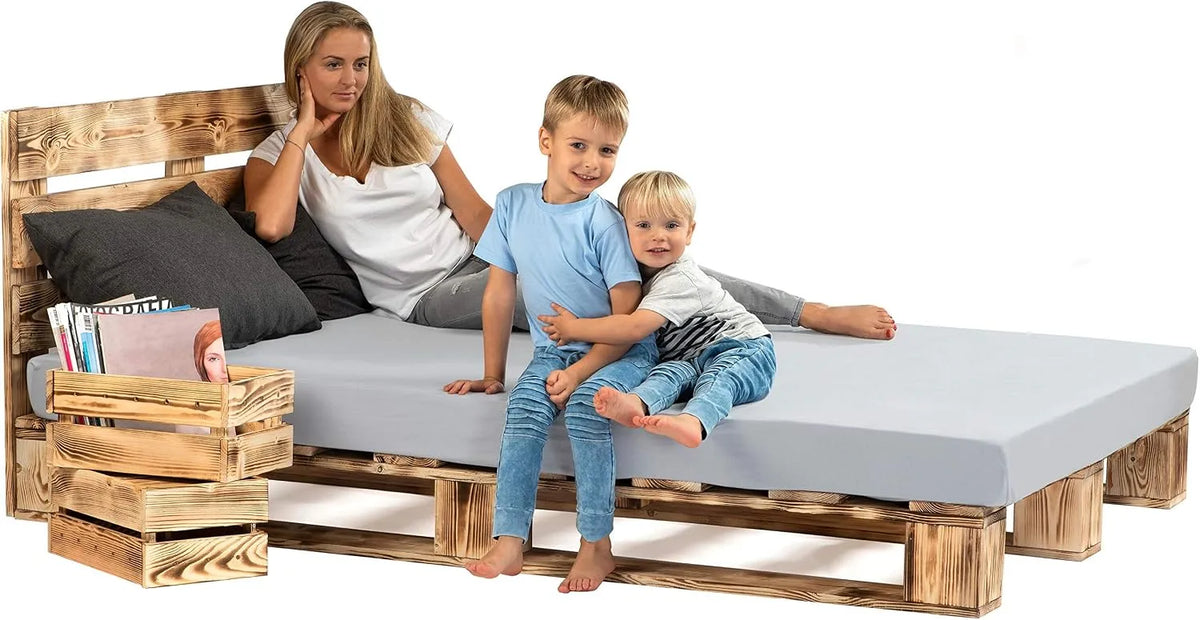 Bettgestell und Bettrahmen: aus Massivholz, 180 × 200 cm, 240 × 200cm