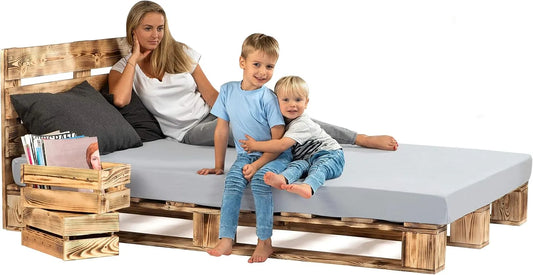 Bettgestell und Bettrahmen: aus Massivholz, 180 × 200 cm, 240 × 200cm