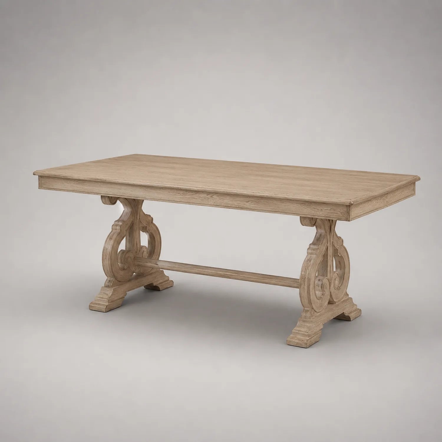Esstisch Rechteckig Eiche Massivholz 200x100x75 cm Natur