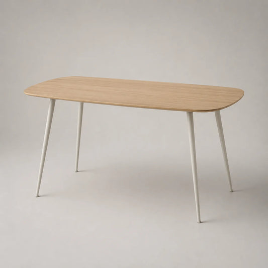 Esstisch Holzfurnier mit Metallbeinen 150x75x90 cm