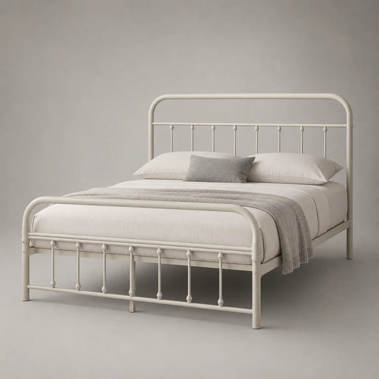 Metallbett 140x200 cm Weiß