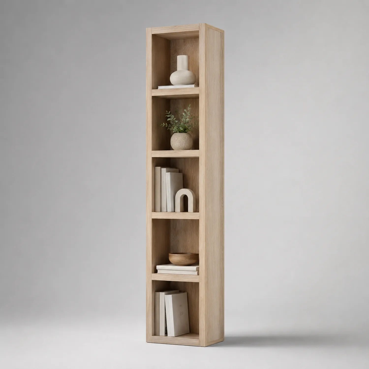Hohes Bücherregal aus Massivholz 180cm