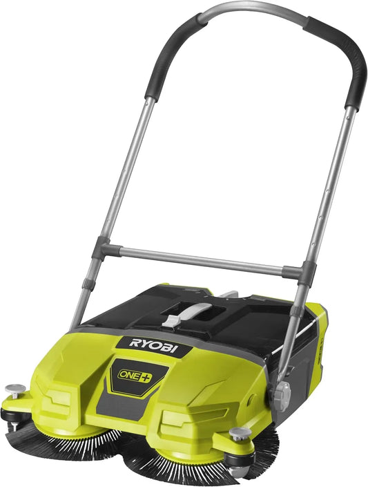 RYOBI 18 R18SW3-0 Akku-Kehrmaschine, Auffangbehälter, Kickschalter, Ladegerät, Bodenkehrmaschine, 53 cm, 17 L, 18 V, kabellos