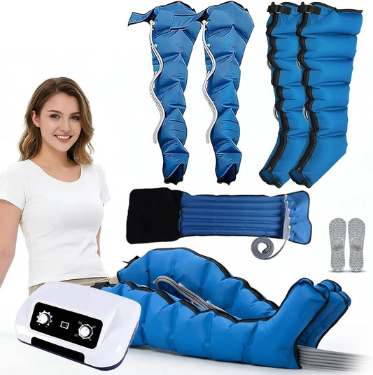 L 2 Lymphdrainage Gerät, Kompressions-Beinmassagegerät, Blau, für Zuhause