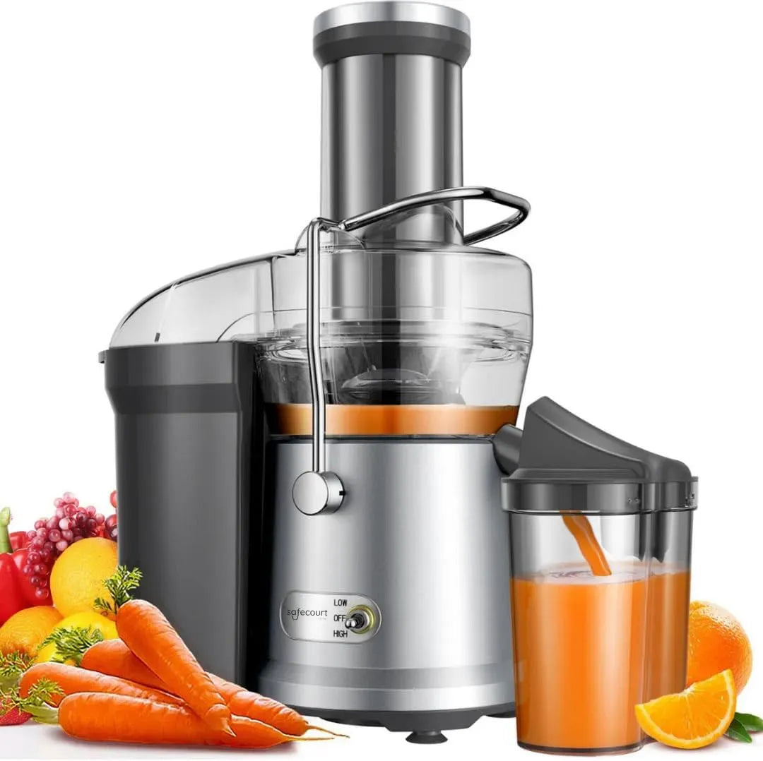 Entsafter, 1.5 L, 1300 W, 2 Stufen für hart & weich, 90% Saftergebnis, 5 Liter Fassungsvermögen, BPA frei