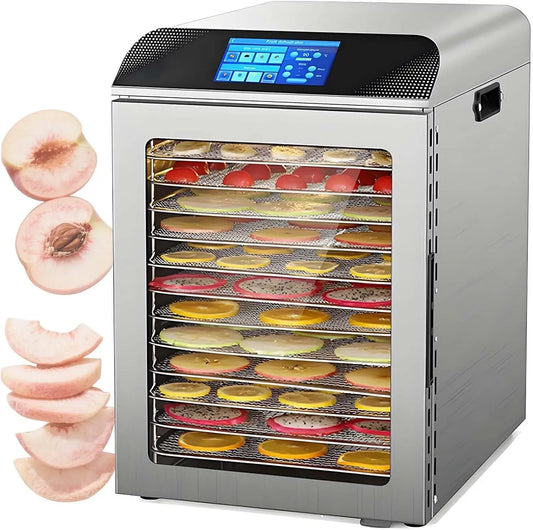 DöRrautomat, Lebensmitteltrockner, Touch-Bedienung, Glas, Edelstahl, für Fruchtleder Und Hundeleckerlis