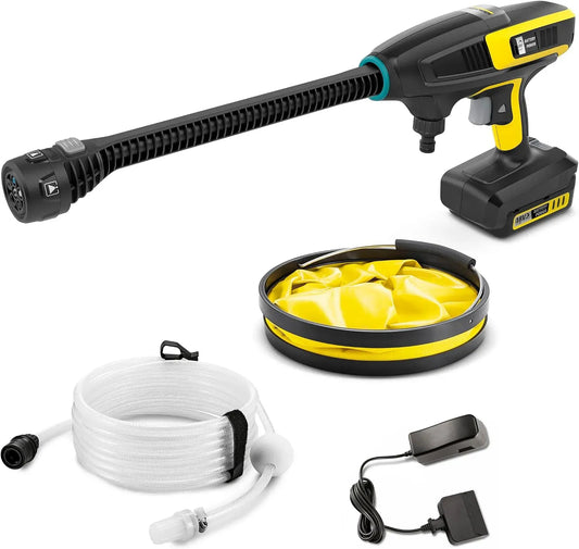 Kärcher KHB 6 5-in-1 Akku-Druckreiniger, Schnellladegerät, 18 V, 24 bar, 1,3 kg, großer Wassertank, kabellos