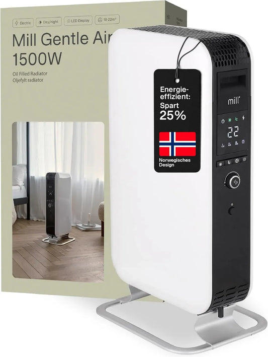 Elektroheizung, 1500 W, Mill, Weiß, bis zu 22 m²