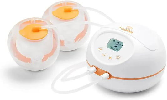 Milchpumpe 27-mm-Bechern, elektrische Stillpumpe, tragbar, inklusive und 24-mm-Einsätzen, wiederaufladbar, AC-Adapter