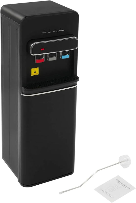 Wasserspender, Schwarz, Wasserspender Bodenstehend 3 Temperatur Heiss Kalt Raumtemperatur Schwarz
