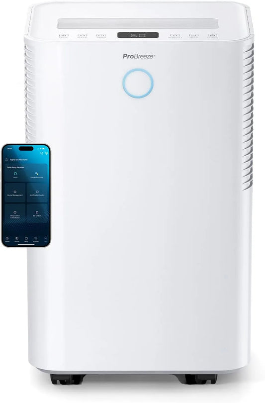Luftentfeuchter 24h, 20 L, Timer, WLAN, Raumentfeuchter, Pro Breeze OmniDry Luftentfeuchter mit App & WLAN
