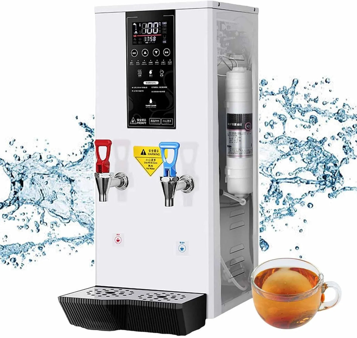 Wasserkocher, Weiß, elektrischer Teekocher, Getränkedispenser, Elektrischer Gewerblicher Heißwasserspender