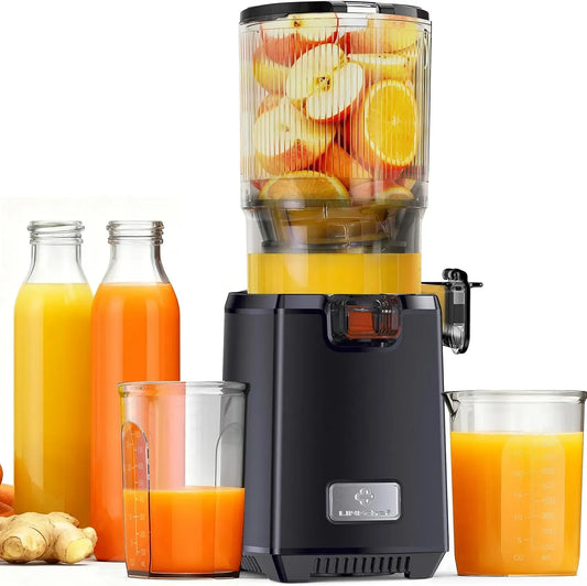Entsafter, 1,8 L, 250 W, leise, 130 mm große Öffnung, 250W Elektrischer Juicer mit Rücklauffunktion, 1,8 L Kapazität, BPA-frei