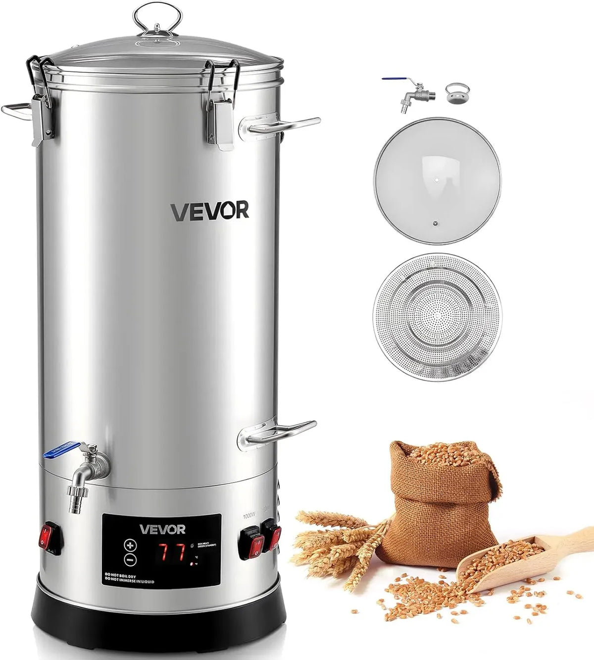 VEVOR Küchenarmatur, 30 L, Edelstahl, Gehäuse aus Edelstahl 304
