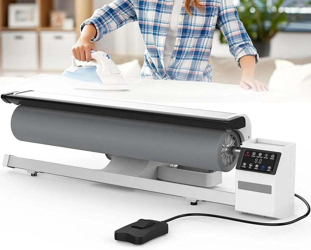 Rotationsdampfbügelmaschine, Stoffdampfbügelmaschine, Trommelbügelmaschine, 90cm, 2950 W, 90 cm, Industrie, gewerblich, für Hotelkleidung