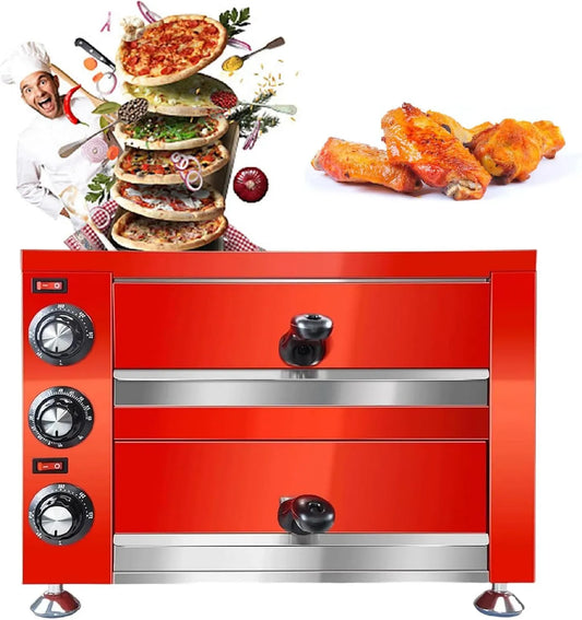 Elektrischer Pizzaofen 12-Zoll-Arbeitsplatten-Pizzaofen, 110 V, Grill, Edelstahl, FüR Den Gewerblichen Gebrauch Mit Grillrost