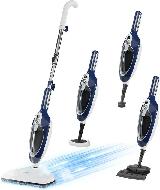 Dampfreiniger 10-in-1, Multifunktion, Einsatz auf Böden, in Küche, Auto und an Fenstern, Blau