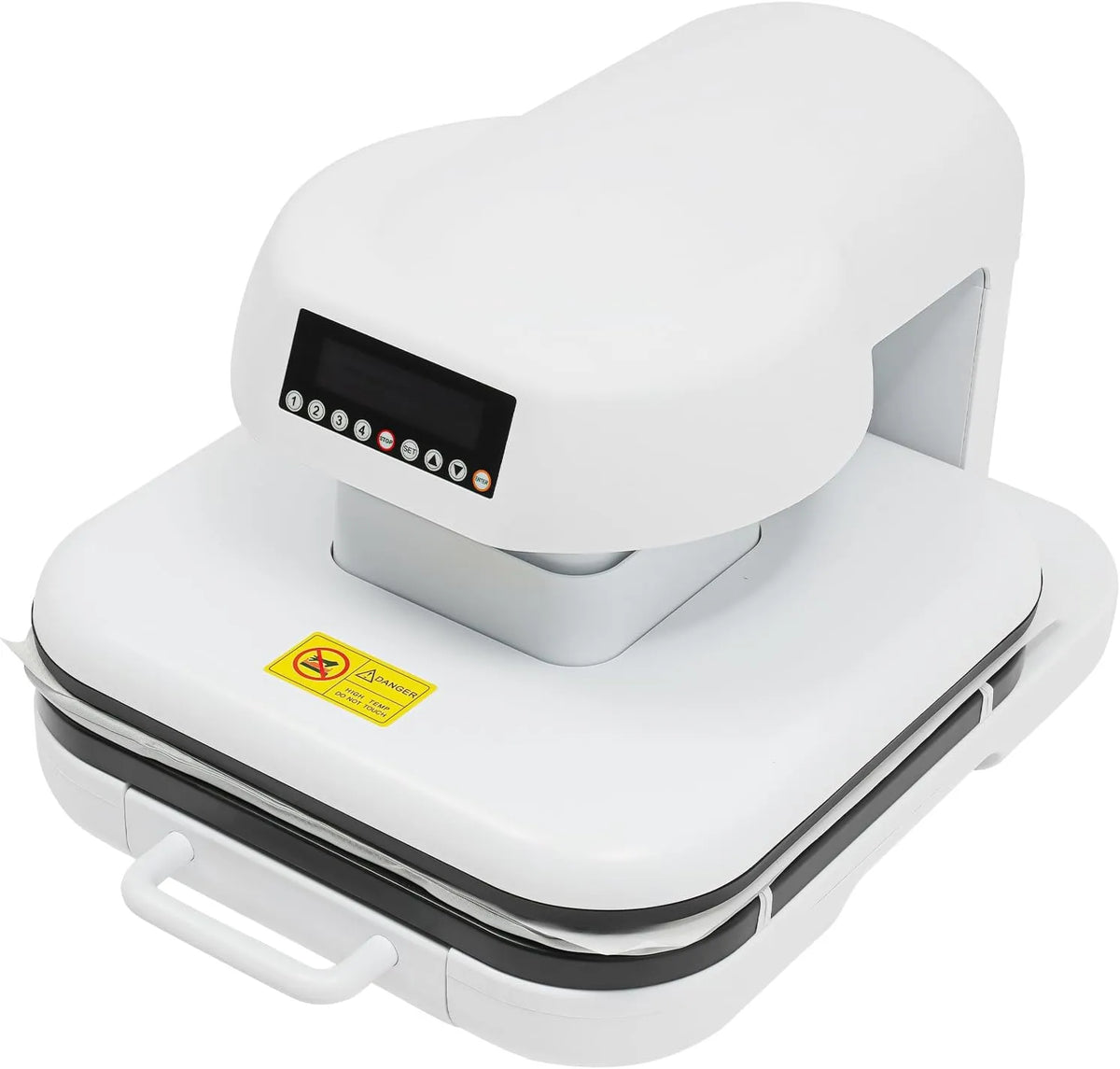 Heißpresse Maschine, 1600 W, 0 bis 200 °C, 220 V, LCD-Display, 2 Temperaturzonen, für T-Shirt und Textildruck 220V 1600W mit LCD Anzeige 0