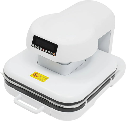 Heißpresse Maschine, 1600 W, 0 bis 200 °C, 220 V, LCD-Display, 2 Temperaturzonen, für T-Shirt und Textildruck 220V 1600W mit LCD Anzeige 0
