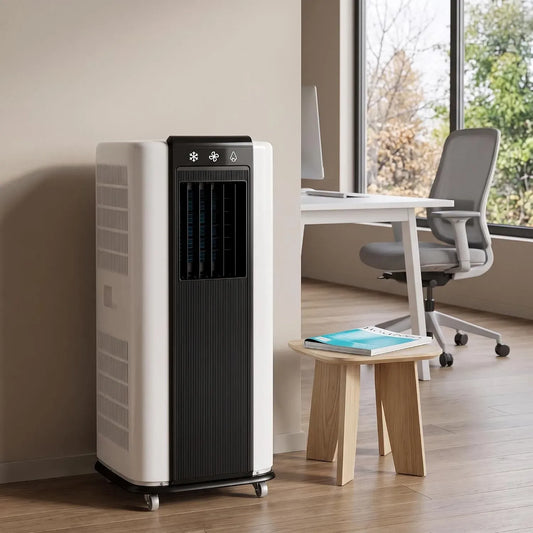 Klimaanlage, tragbar, Oszillation, leise, Schnellkühlende AC-Einheit mit Smart Luftentfeuchter, 120 ° Oszillation, Leiser Schlafmodus