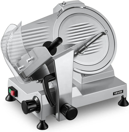 VEVOR Fleischschneidemaschine, Aufschnittmaschine, Allesschneider, Schneidemaschine für Lebensmittel, 320 W, 300 mm, 15 mm