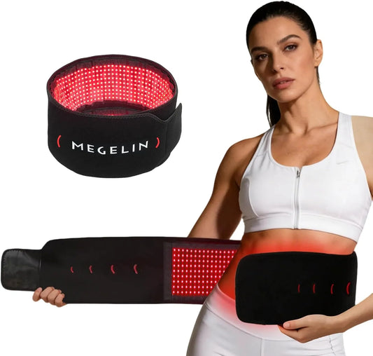 Schultern, Rotlicht Infrarot Gürtel mit Zeiteinstellungen, Megelin TheraLux Rotlichttherapie-Gürtel mit 1,350 LEDs, 117 x 46 cm, 6 Lichtmodi