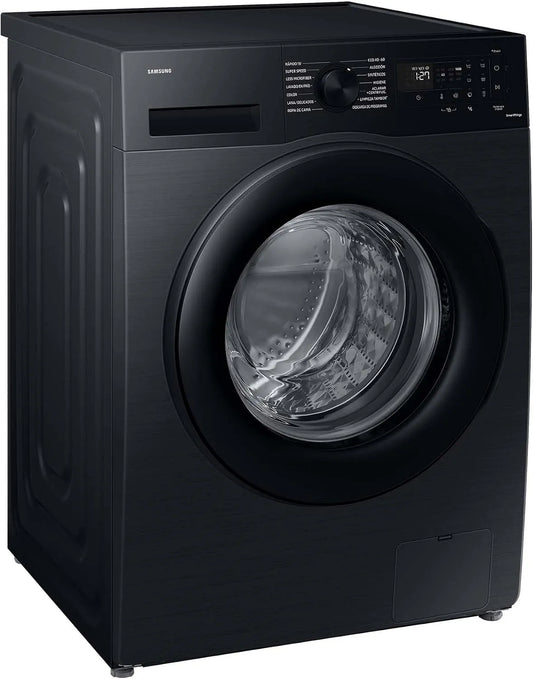 Samsung WW11DG5B25ABEG Waschmaschine, 11 kg, AI Ecobubble, Dampf, Hygiene, SmartThings, Schwarz, SuperSpeed 39 Min, SmartThings AI Energy Mode, -10%
