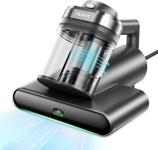 Milbensauger, Grau, Teant Milbensauger mit UV-C Licht & Grünlicht-Staubdetektion