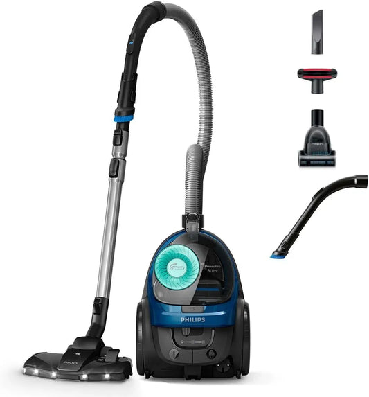 Philips Staubsauger, 900 W, IPS-Panel, Blau, elektrisches Staubsauggerät, Beutelloser Staubsauger 5000 Serie
