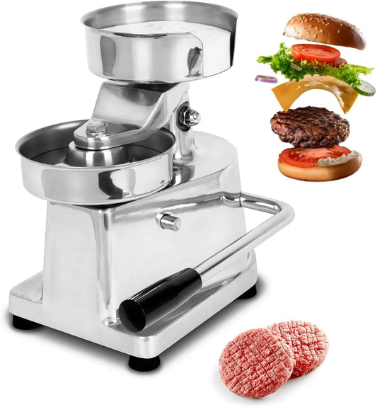 Patty Maker, Burgerpresse, 13cm, 13 cm, gewerblich, Restaurant, Antihaftbeschichtung, Edelstahl, für Imbissbuden Und Hamburger Restaurants