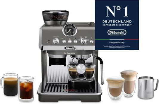 De'Longhi EC9255T Espressomaschine, 2 Temperaturzonen, 15 Bar, 8 Mahlgrade, 3 Temperaturen