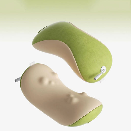 Halswirbelsäulenmassagegerät, Taillenmassagekissen, Lendenmassagegerät, Rückenkissen, Grün