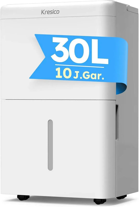Luftentfeuchter, 30 L, 40 dB, Timer, 10 J, Raumentfeuchter, Kresico xWolei Luftentfeuchter elektrisch 30L