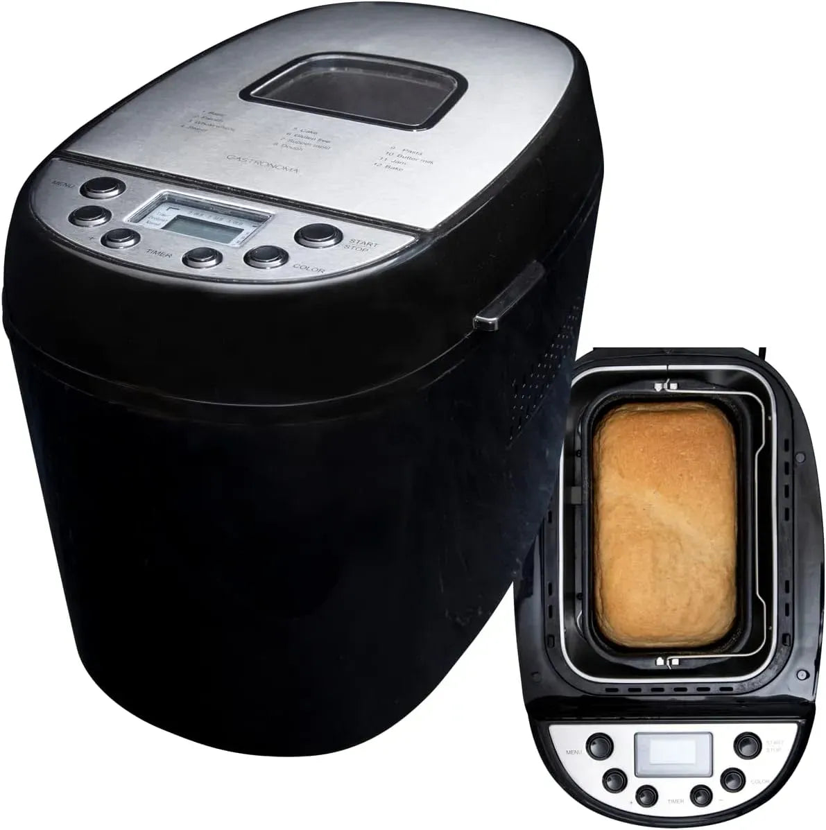Brotbackautomat, Brotbackmaschine, Gastronoma, Edelstahl, Schwarz