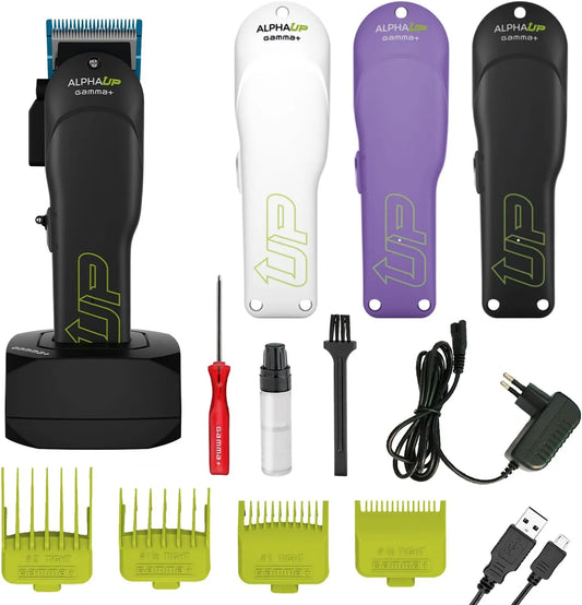 Haarschneider, Magnetmotor, USB, kabellos, Blau, für Fades und Übergänge, GAMMA+