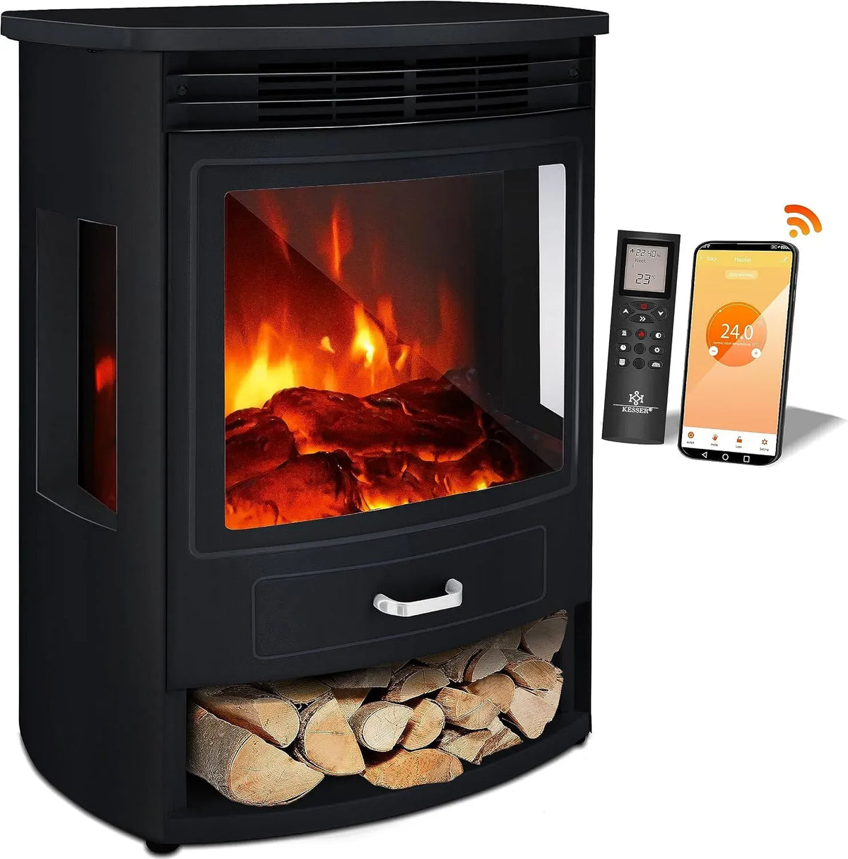 Elektroheizung, 1900 W, Timer, WLAN, Thermostat
