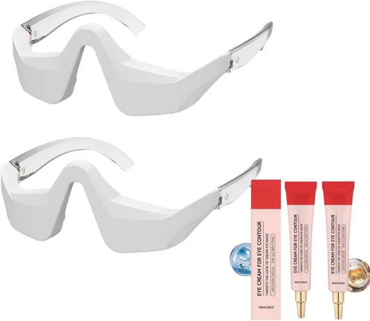 Augenmassagegerät, invisla LUMIN EYE Rotlicht EMS Augenmassagegerät & 2 Augencremes
