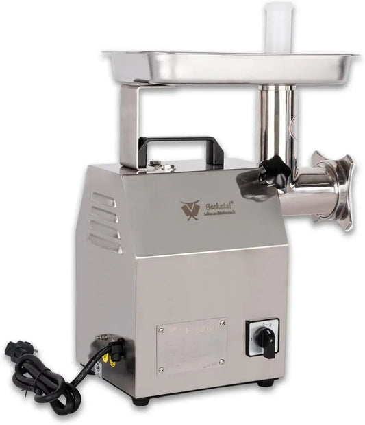 Fleischwolf, Messer, Motor, 800 W, 120 kg, 8 mm, Edelstahl, Beeketal