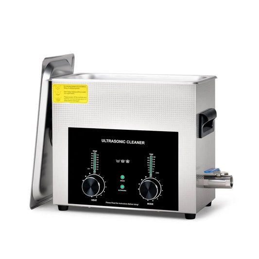 6.5L-Ultraschallreiniger, Brillenreiniger, Heizer, Ultraschallreinigungsgerät, 6.5 L, 180 W, Timer, gewerblich, Wärmefunktion, Glas