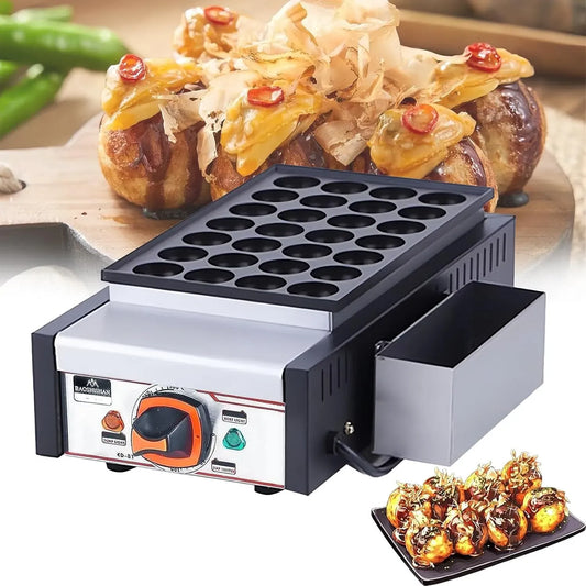 Poffertjes-Pfannkuchenbällchen-Pfanne, Ebelskiver-Pfanne, Mini-Pfannkuchenmaschine, 28 L, 1650 W, 4 cm, Antihaftbeschichtung