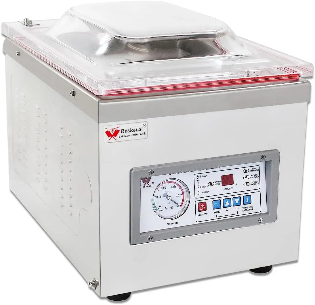 Folienschweißgerät, Vakuumiergerät, Vakuumierer, Tischgerät, Vakuumierer für Lebensmittel, 20 m³/h, Beeketal
