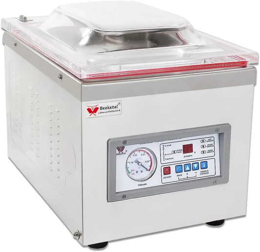 Folienschweißgerät, Vakuumiergerät, Vakuumierer, Tischgerät, Vakuumierer für Lebensmittel, 20 m³/h, Beeketal