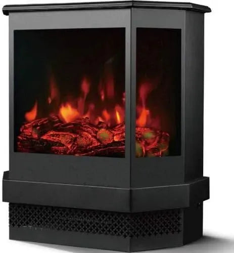 Elektrokamin, Standgerät, elektrischer Kamin, Schwarz
