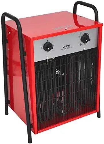 WDH-IFH20 Heizgebläse/Elektroheizer, 20 kW, ³/h, 1.200 m, Wärmefunktion, Rot, für Werkstatt & Baustelle, Aktobis