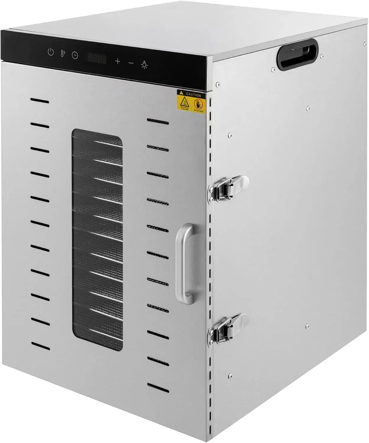16-Etagen Dörrautomat, Dörrgerät, Lebensmitteltrockner, 1500 W, 30 bis 90 °C, 220 V, 2 Temperaturzonen, Edelstahl, für Früchte