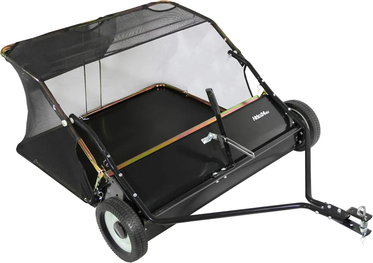 Rasenkehrmaschine, Bodenkehrmaschine, 96 cm, Schwarz, für Rasentraktor