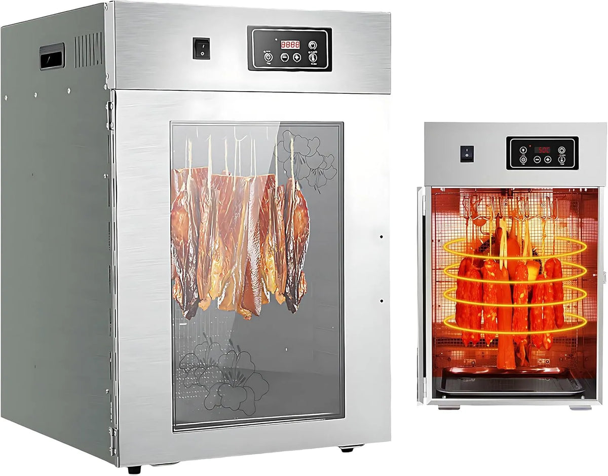 Trockenschrank, Dörrgerät, Lebensmitteltrockner, 800 W, gewerblich, Edelstahl, für Biltong Und Fleisch