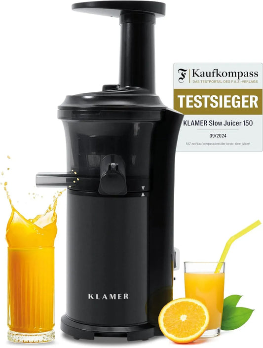 Entsafter, KLAMER, USB, Saftpresse, Saft- und Zitruspresse, Slow Juicer Gemüse und Obst