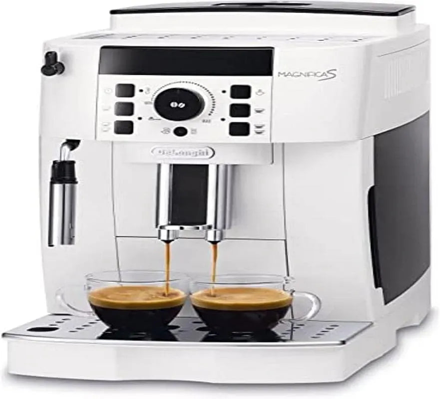 De'Longhi ECAM21.117.W Milchaufschäumer, Milchschäumer, 2 Temperaturzonen, Weiß, 2 Espressi Gleichzeitig, 2 Rezepte